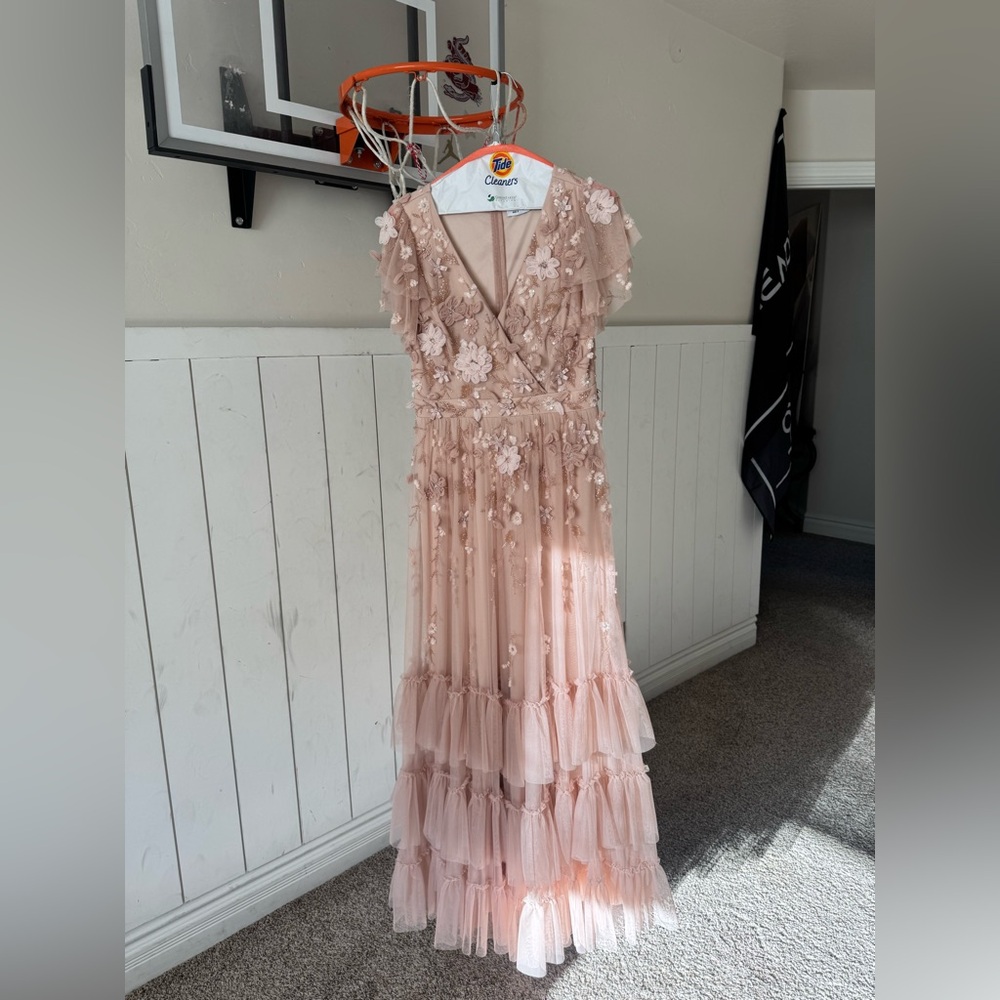 Mac Duggal Blush Floral Dress